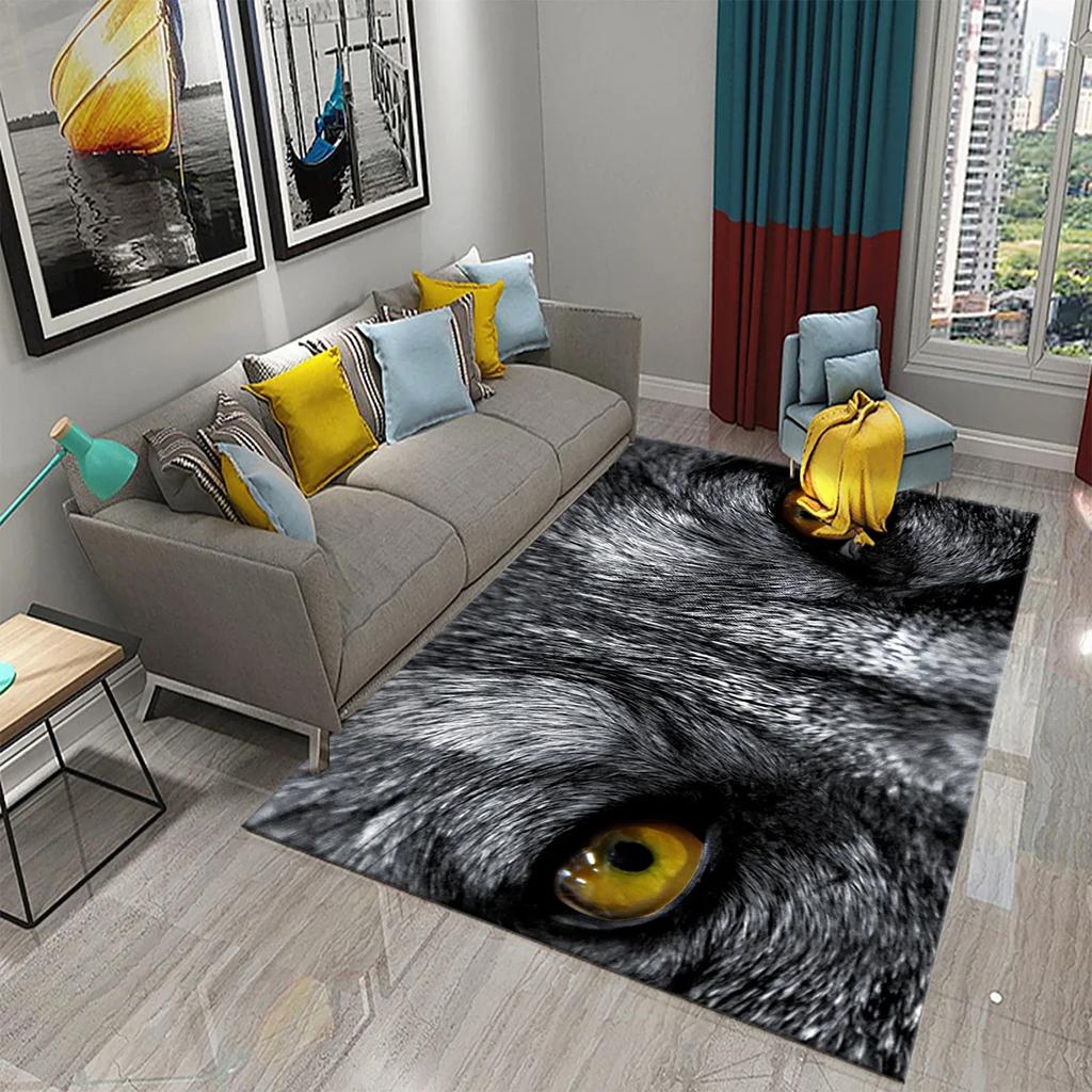 Wolf Carpet Household Rug for Children's Bedroom Living Room Chair Bedside Modern Simple Floor Mat Bathroom Kitchen Non-slip Mat