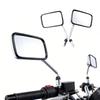 Motorcycle Rearview Mirror 10mm with 360 Rotation Aluminum Frame Antislip Surfaces for Street Bikes