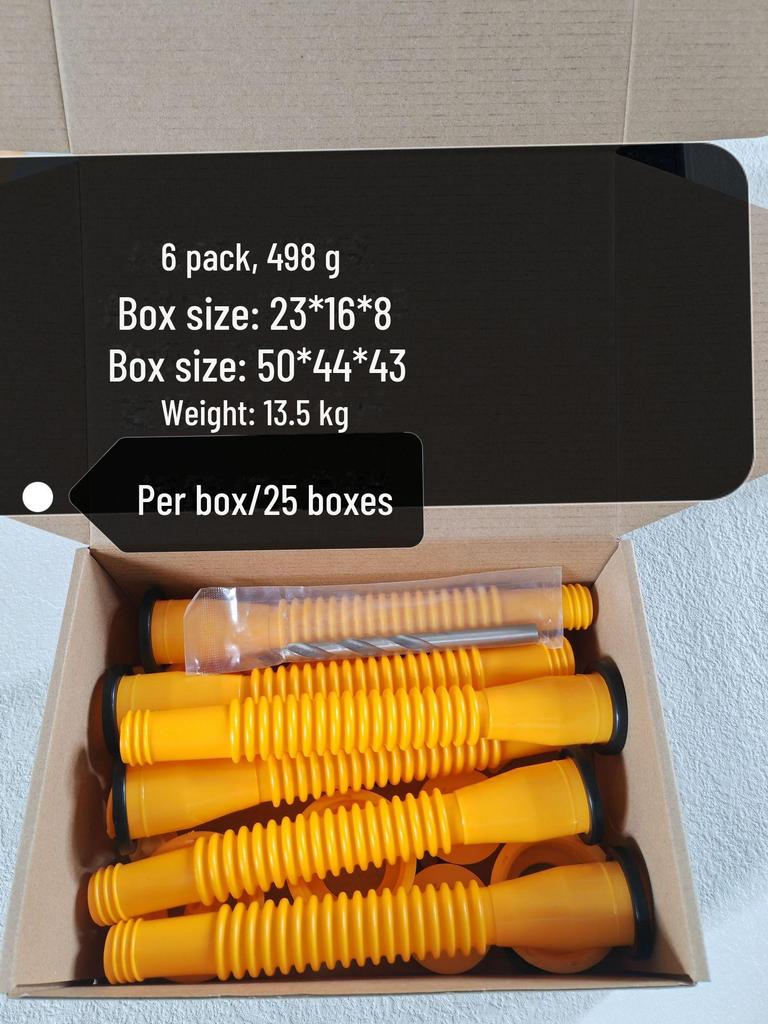 Hexagonal Nut Threaded Pipe for Fuel Tank: Guide Pipe Plastic Iron Barrel Accessories for Pouring Oil