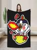Buldak Hot Chicken Flavor Ramen Plush Flannel Throw Blanket for Kids and Adults Soft Warm Custom Quality Bedspread for Outdoor I