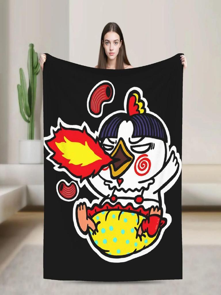Buldak Hot Chicken Flavor Ramen Plush Flannel Throw Blanket for Kids and Adults Soft Warm Custom Quality Bedspread for Outdoor I