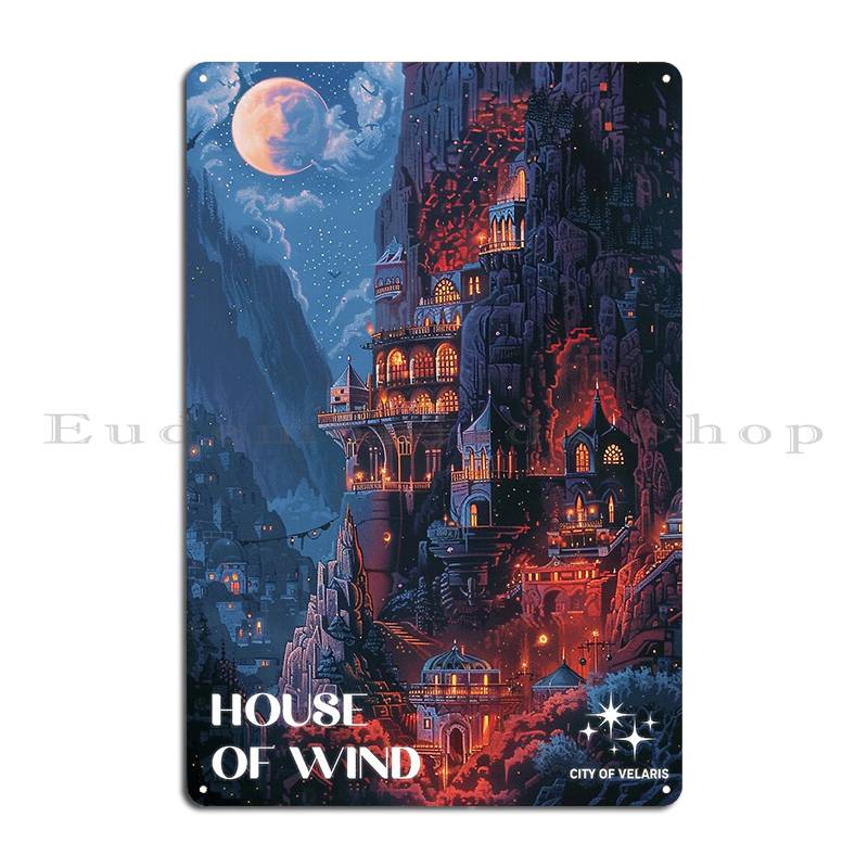 Velaris From Acotar SJM The City of Starlight ACOMAF Metal Plaque Wall Decor Garage Decoration Designer Tin Sign Poster