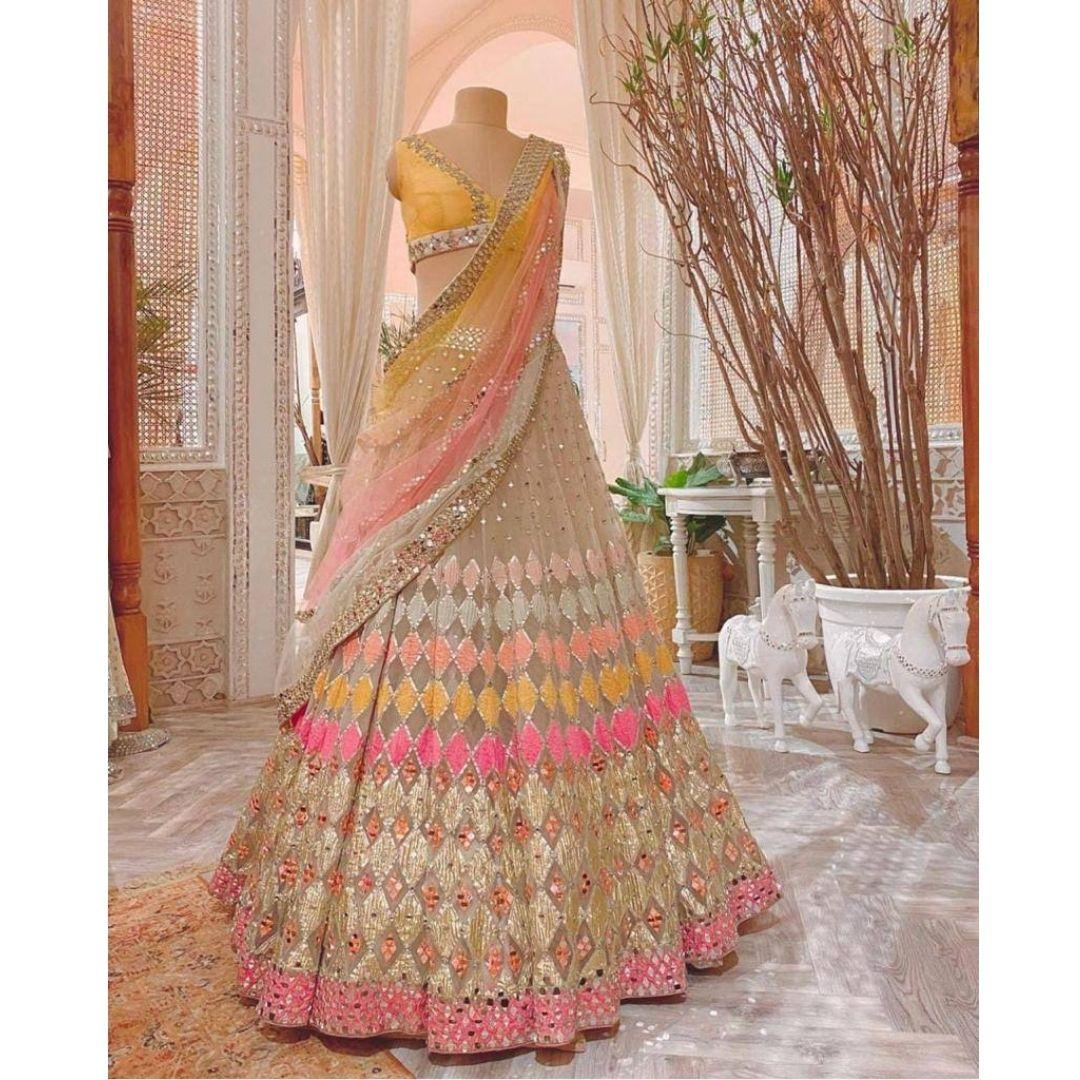 

Дизайнерская зеленая lehenga choli для женщин, индийская свадебная одежда для гостей, свадебная одежда lengha choli, chaniya choli, мехенди, функциональная одежда, ghagra choli