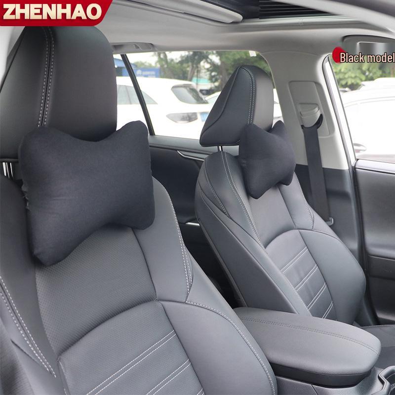 Car Cartoon Ice Silk Headrest: Wear-Resistant Neck Pillow for Car Interior