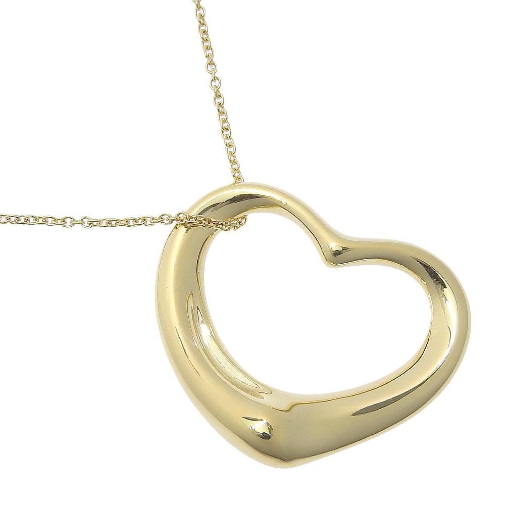 

TIFFANY&Co. Open heart Necklace Elsa Peretti K18 yellow gold heart 9.8g Women Used