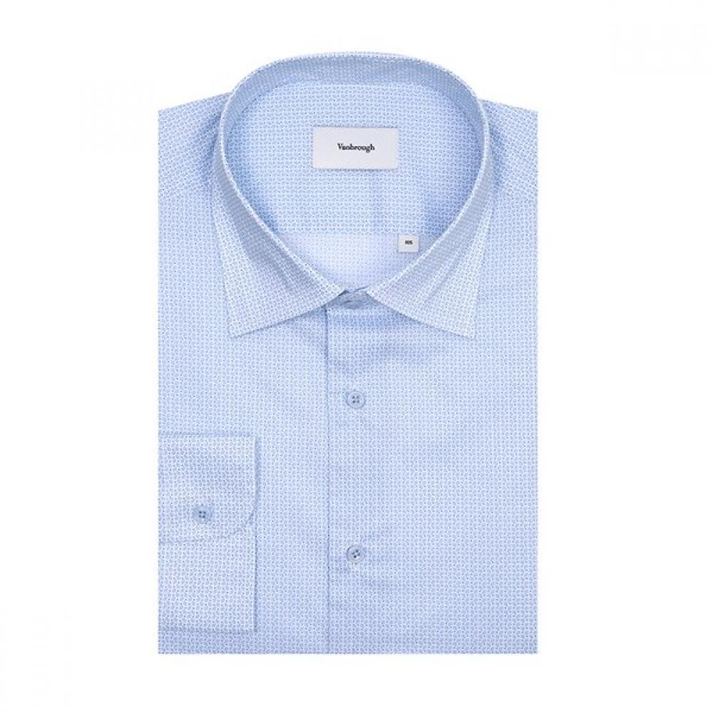 Vanbrough Triple Wave Print Semi Wide Collar Slim Shirt  Bossl1170 Bu 
