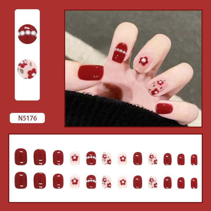 French Bow Press-On Student Nails: Handmade Short, Gentle Daily Wear