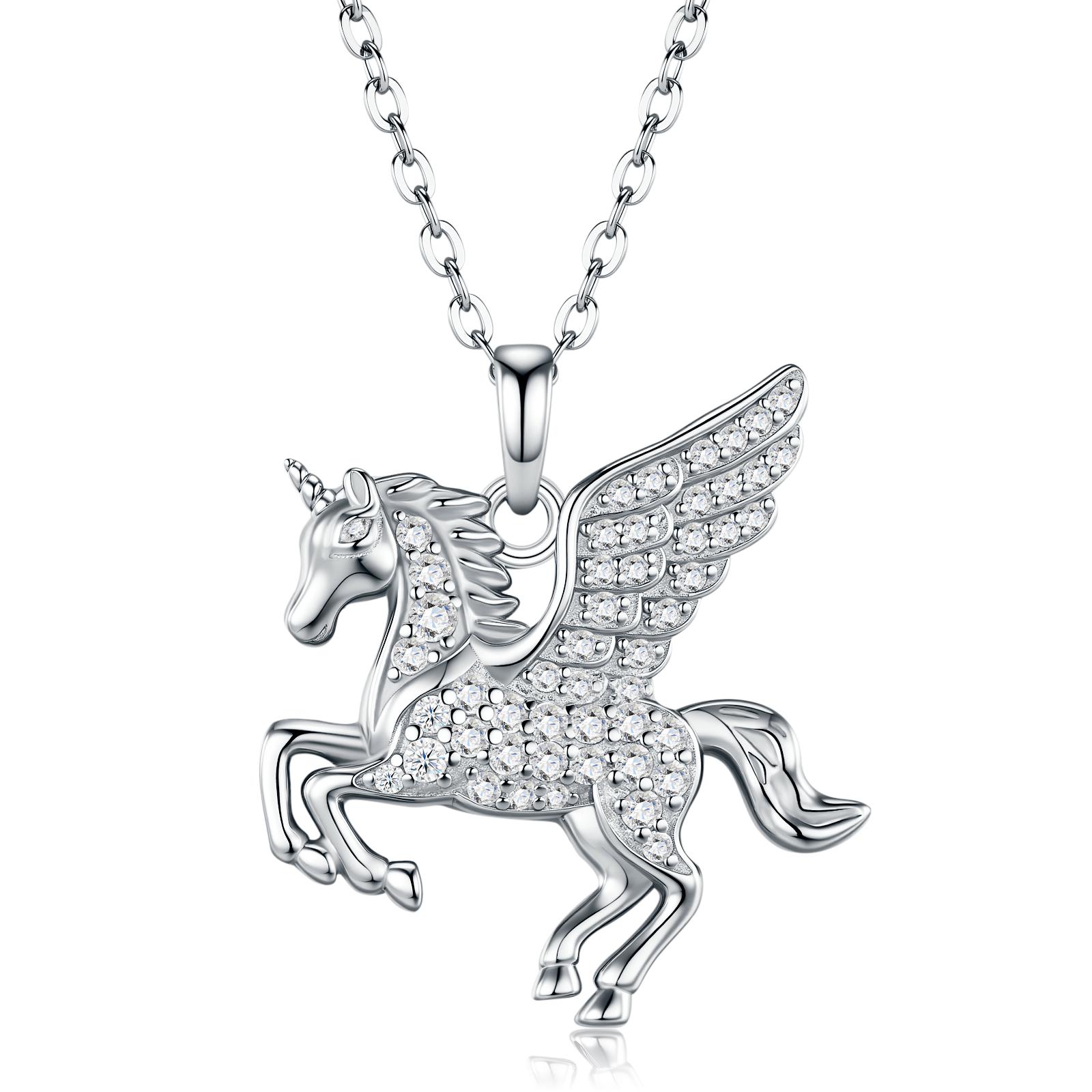 Elegant Pegasus Necklace 925 Sterling Silver
