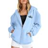 Modische Persönlichkeit Blume Reißverschluss Hoodie Locker Freizeitkleidung Langarm Kapuzen-Strickjacke