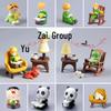 Handmade Cute Frog Rocking Chair Table Lamp Ornament: Resin Decompression Handicraft for Car and Desktop