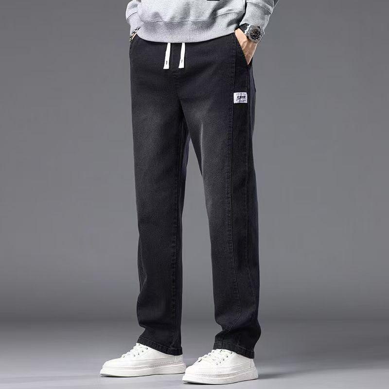 

Men s Loose Straight-Leg Jeans for Spring/Autumn - Trendy, Versatile Wide-Leg Pants 5XL (180-200 jin)