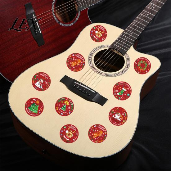 Festive Packaging Seals Christmas Roll Stickers, 8 Patterns Print, Round Holiday Envelope Bulk Seals, Decorative Coated Paper Stickers for Gift
