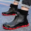 Men's rain shoes fashionable versatile fishing sea shoes thickened wear-resistant comfortable water boots adult four-season rubber shoes