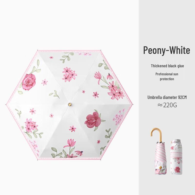 Xuri Qing 5-Fold Compact UV Sun & Rain Umbrella