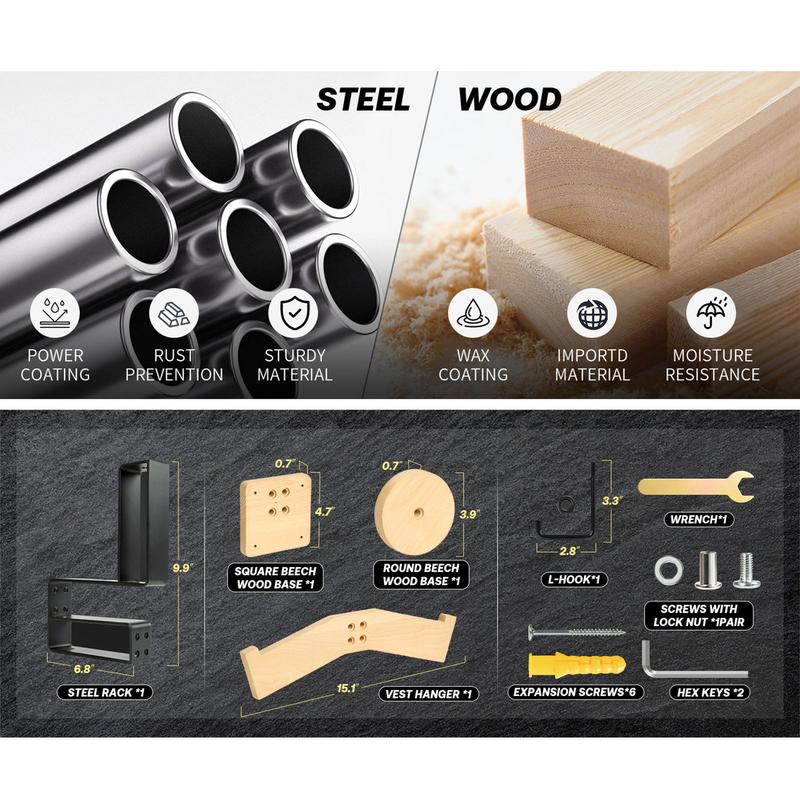 Motorradhelmhalter Wandhalterung Fahrradhelmständer Holzhelmaufhänger mit Haken Hutablage Motorradzubehör
