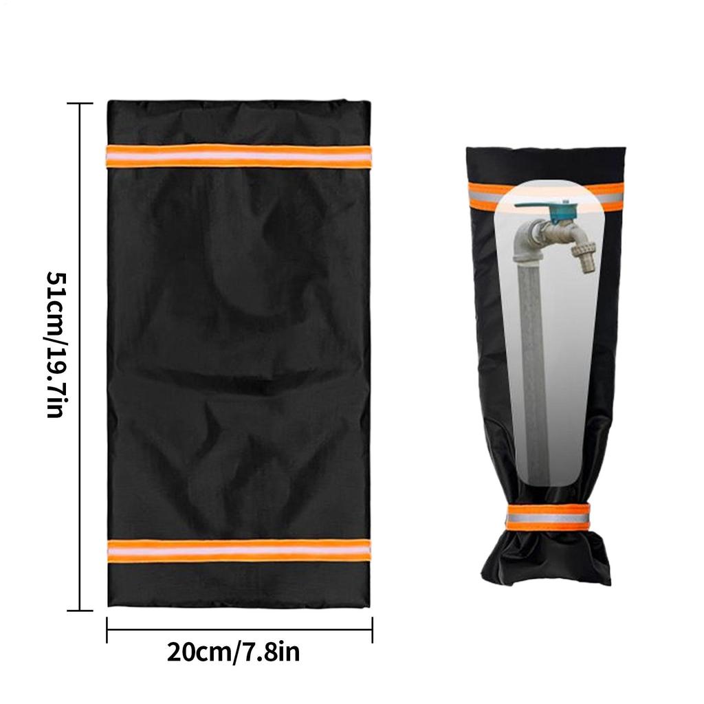 Winter Outside Water Faucet Cover Waterproof Anti-Freeze Cover Frost-proof Insulated Tap Wrap With Reflective Strips