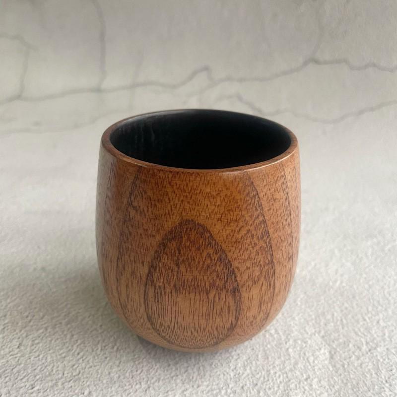 Taza de Cerveza y Taza de Café de Madera Japonesa con Asa - Resistente a Altas Temperaturas, Diseño Creativo