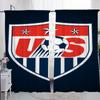 Window Kitchen Curtains for Living Room 2 Pieces Blackout Curtains Door Curtain USA N-national Team Bedroom Decoration Partition