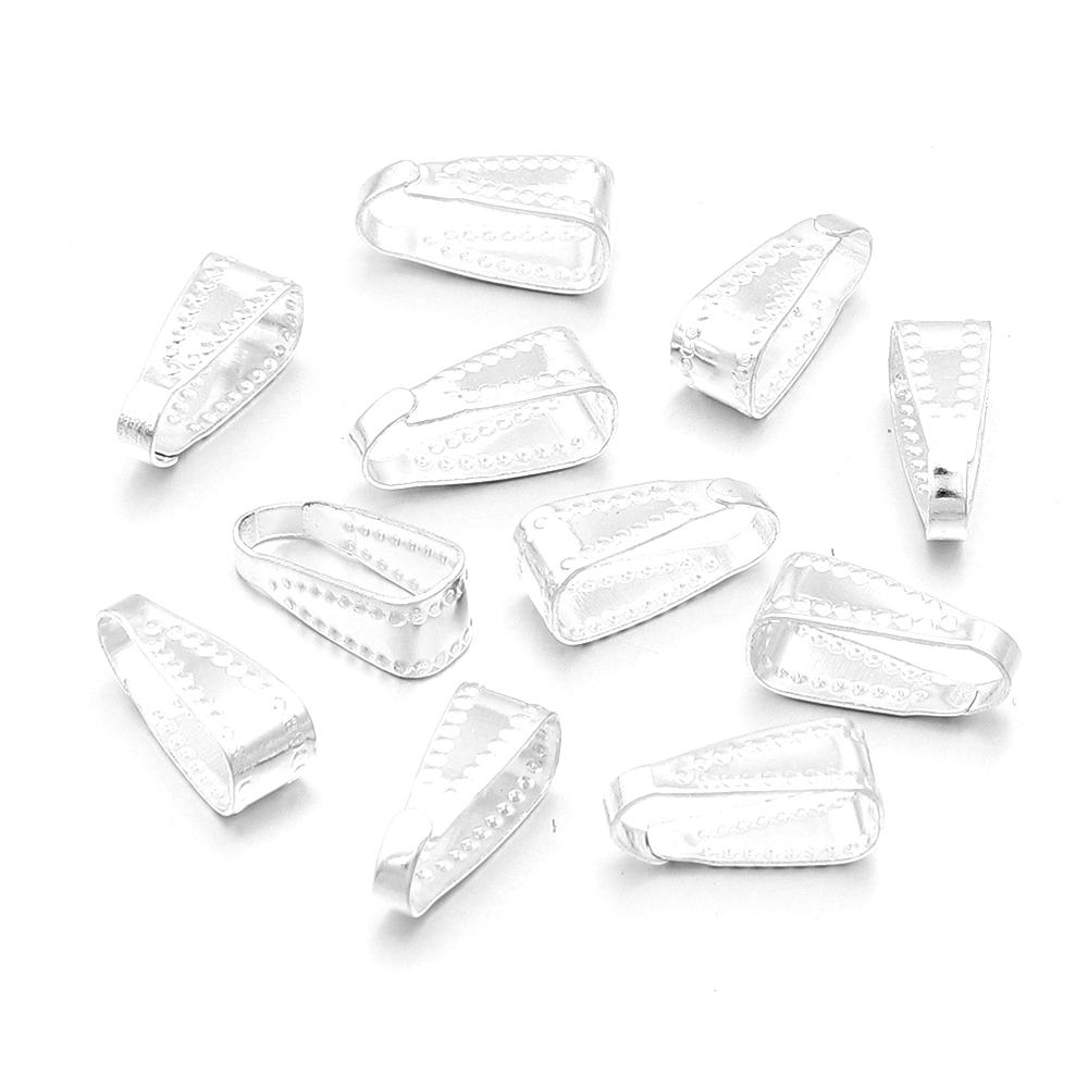 100pcs/lot Metal Pinch Clip Clasps Bails Pendant Claw Clasps For Necklace Earings Connectors Jewelry Making DIY Accessories