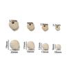 10-50pcs Natural Threaded Wooden Beads Round Wood Honeycomb Beads for Jewelry Making DIY Bracelet Tassel Craft