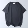 Export Export Tail Order Front Short Back Long Side Slit Short Sleeve T-shirt Men's Summer Easiest for Match Pure Color Raglan Sleeve Bottoming Shirt