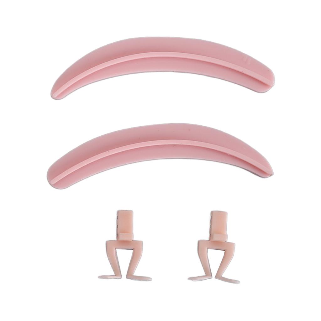 Eyelash Separator Tool Washable Reusable Silicone Base and Legs Lash Extension Assisted Tool for Beauty Salon Pink