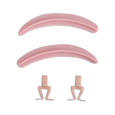 Wimperntrenner Werkzeug Waschbar Wiederverwendbar Silikonbasis und Beine Wimpernverlängerung Hilfswerkzeug für Schönheitssalon Rosa