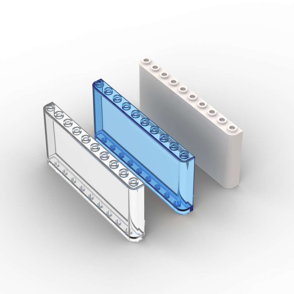 MOC 1PCS 65735 Windscreen 1x10x4 Building Blocks Kit Glass Wall Panel Window Brick Particle DIY Idea Toys Children Birthday Gift