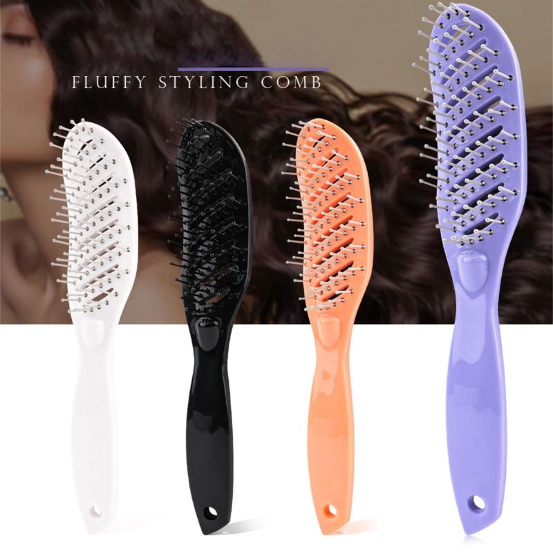 Hair Styling Brush Practical Hair Comb Hollow Out Hair Brush Detangling Hair Brush Massage Comb for Dry and Wet Hair