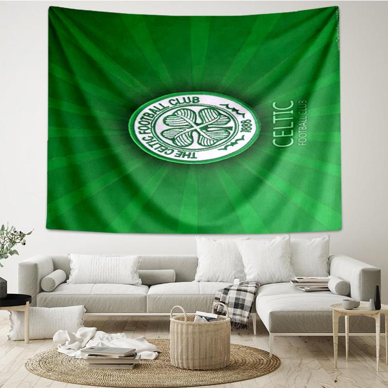 1PC Cel-tic Football Club Crest Printed Tapestry Room Decoration Wall Hanging for Living Room Bedroom, Dormitory, Birthday and Christmas Gifts