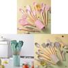 Silicone Kitchen Utensil Set With Wooden Handles For Nonstick Cookware And Heat Resistance