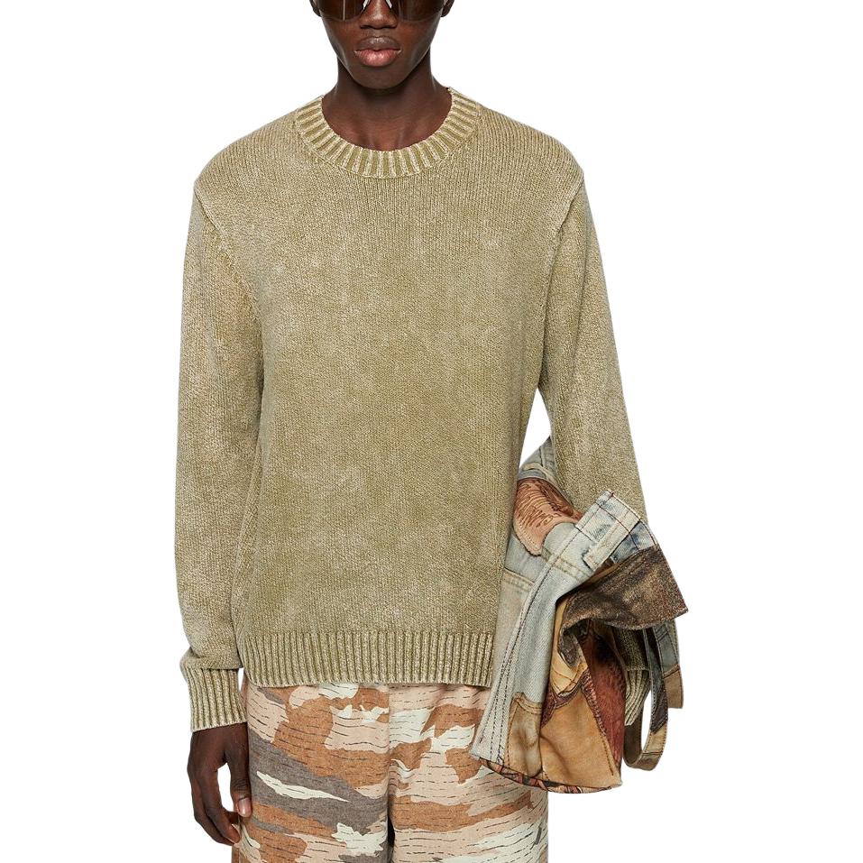 Acne Studios Embroidered-logo Jumper B60296-Olive Green