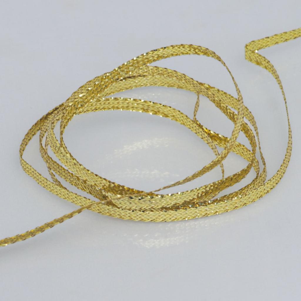 Decorative Romantic and Cozy 0.3-0.5cm Gold and Silver Onion Ribbon Gift Box Cake Decoration Christmas Tree Bow Gold and Silver Decorative Ribbon