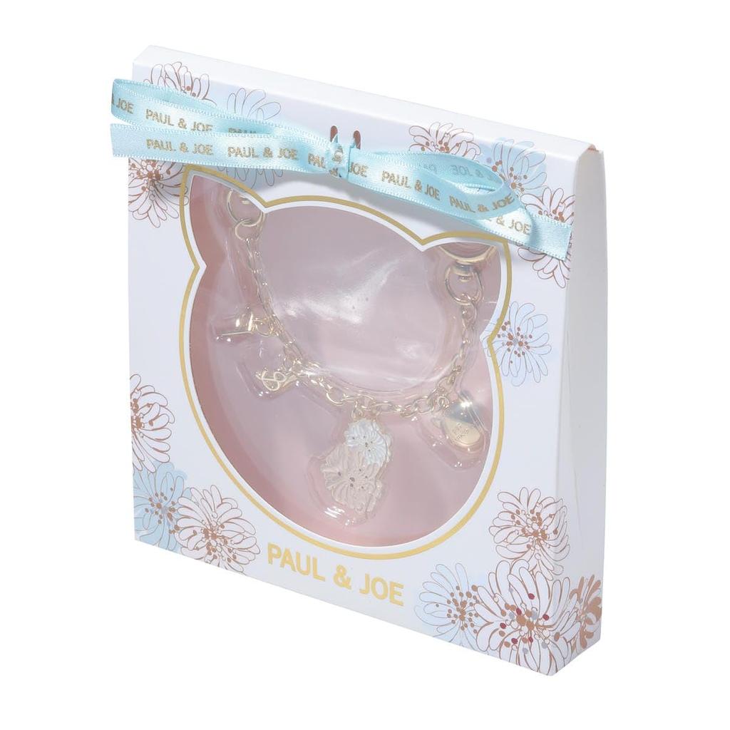 Marks Bag Charm Keychain Paul & Joe Chrysanthemum White PAJ-KH10-WH