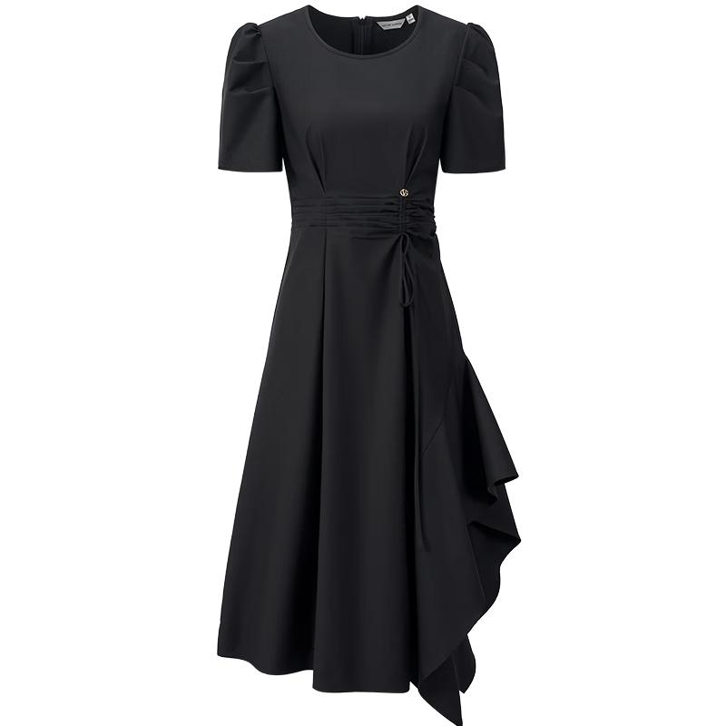 Маленькое черное платье Giovani Valentino Style с асимметричным подолом L чёрный