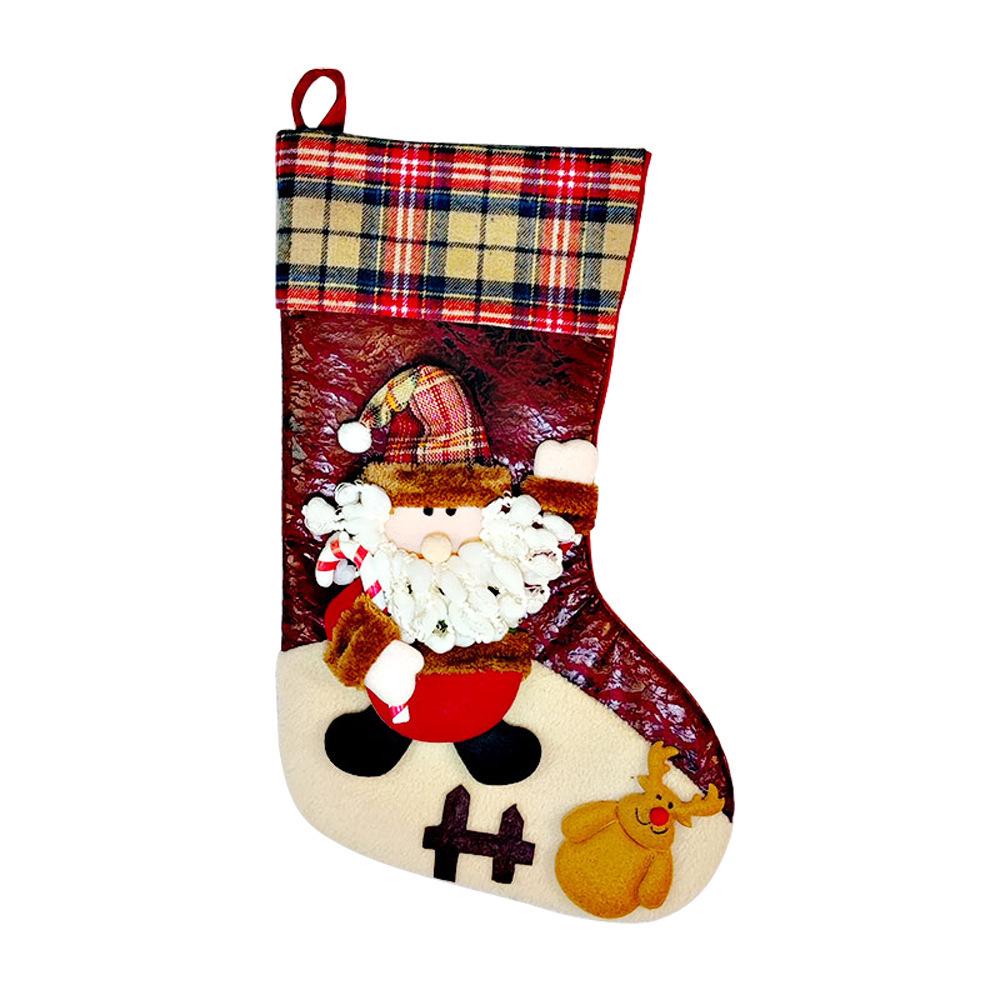 3D Christmas Stocking with Doll and Candy Bag Ornament