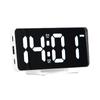 LED Digitalwecker 6,7 Zoll Spiegeloberfläche Elektronische Uhr 1224H umschaltbar mit 2 Alarmen