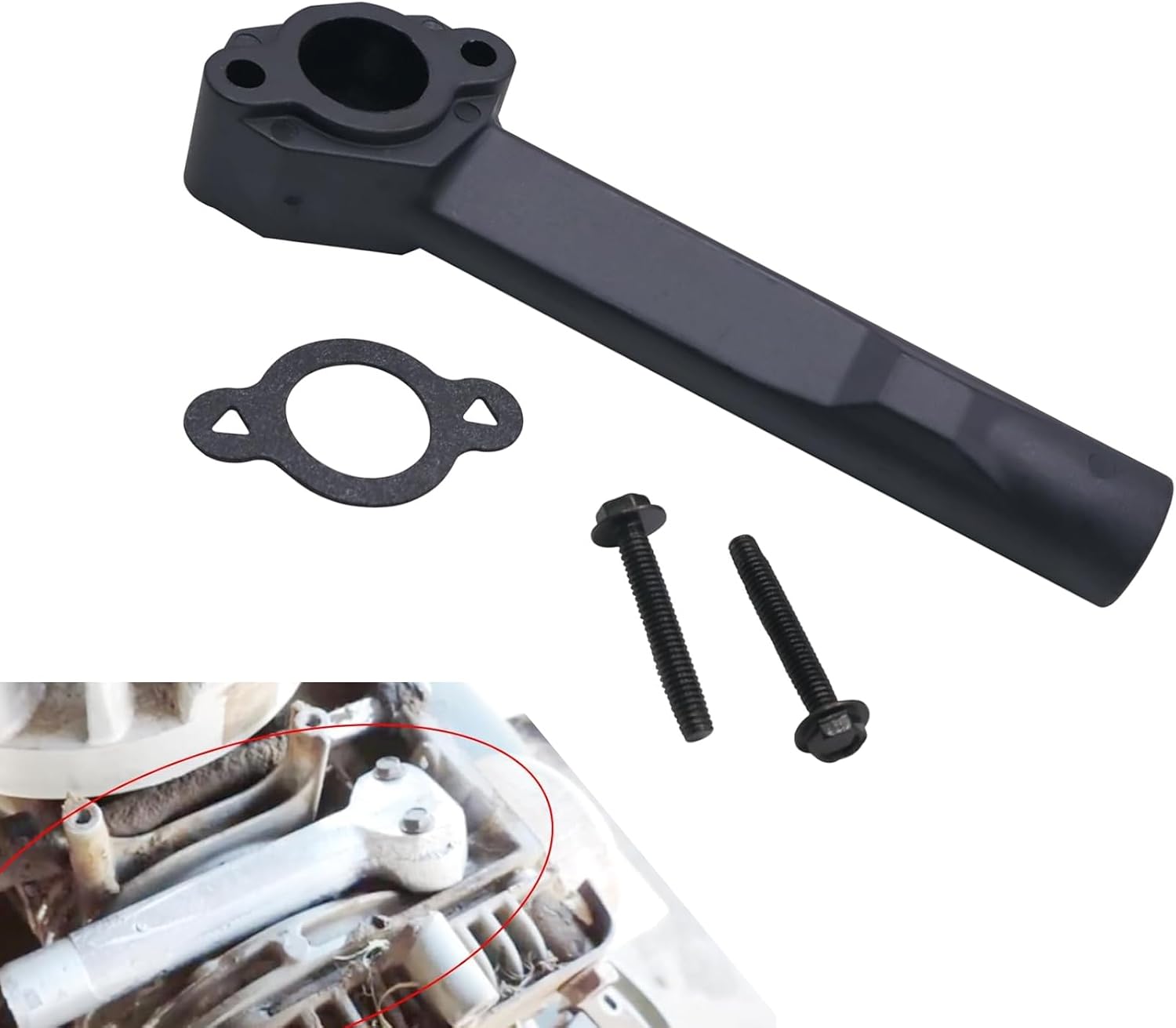 Briggs Stratton Engine Intake Manifold 699644 Replacement Part with Gaskets for Classic Models Maintenance Repair with Gaskets