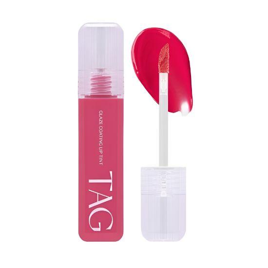 TAG Glaze Coating Lip Tint #03 Candied Glossy Korean Lip Tint Hydrating Glass Shine Lip Makeup
