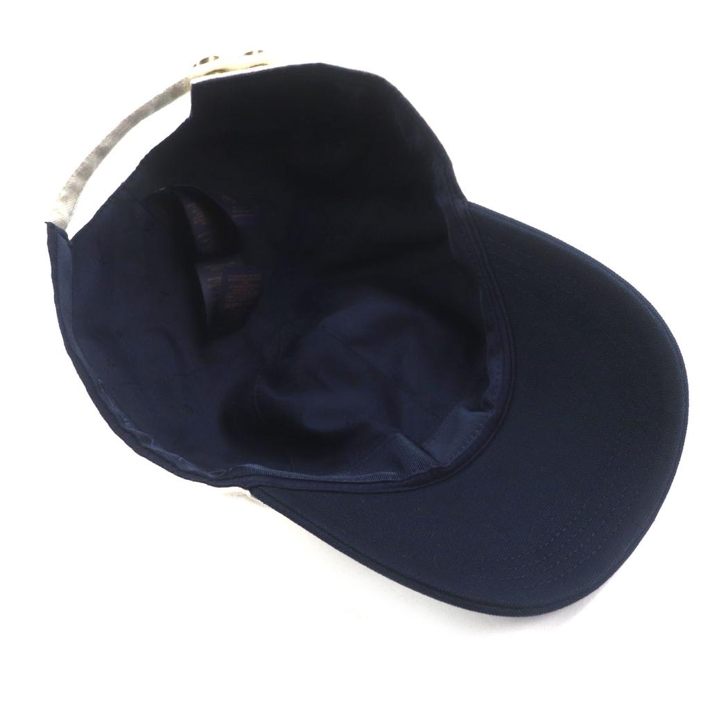 Excellent LOUIS VUITTON cap Two-tone Travel Cap S00 White navy cotton mens S M5147L Used
