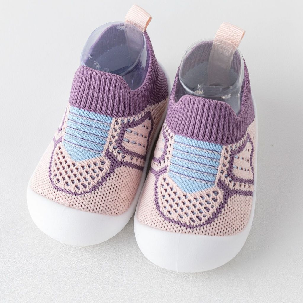 

Baby Breathable Knit Shoes Antislip Walking Sneakers For Toddler Boys And Girls 15 фіолетовий