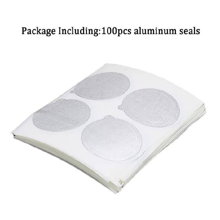 Set of 100 Coffee Pods Foil Lids Set 53.5mm Coffee Pods Stickers Coffee Sealers Aluminum Foil Texture Coffee Pods Covers