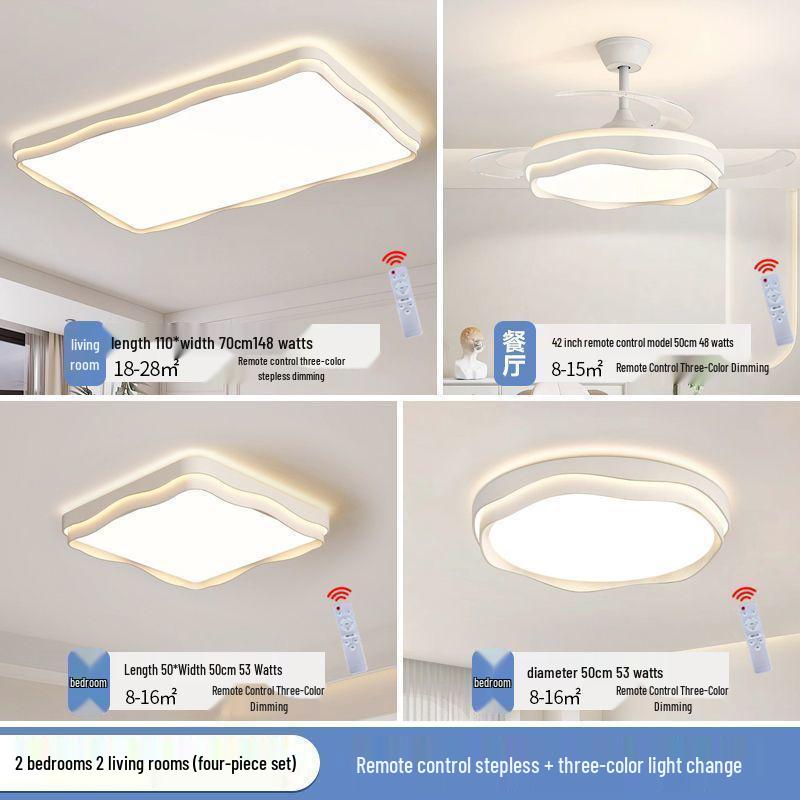 2025 Smart Voice-Controlled Full Spectrum Living Room and Bedroom Ceiling Light Package