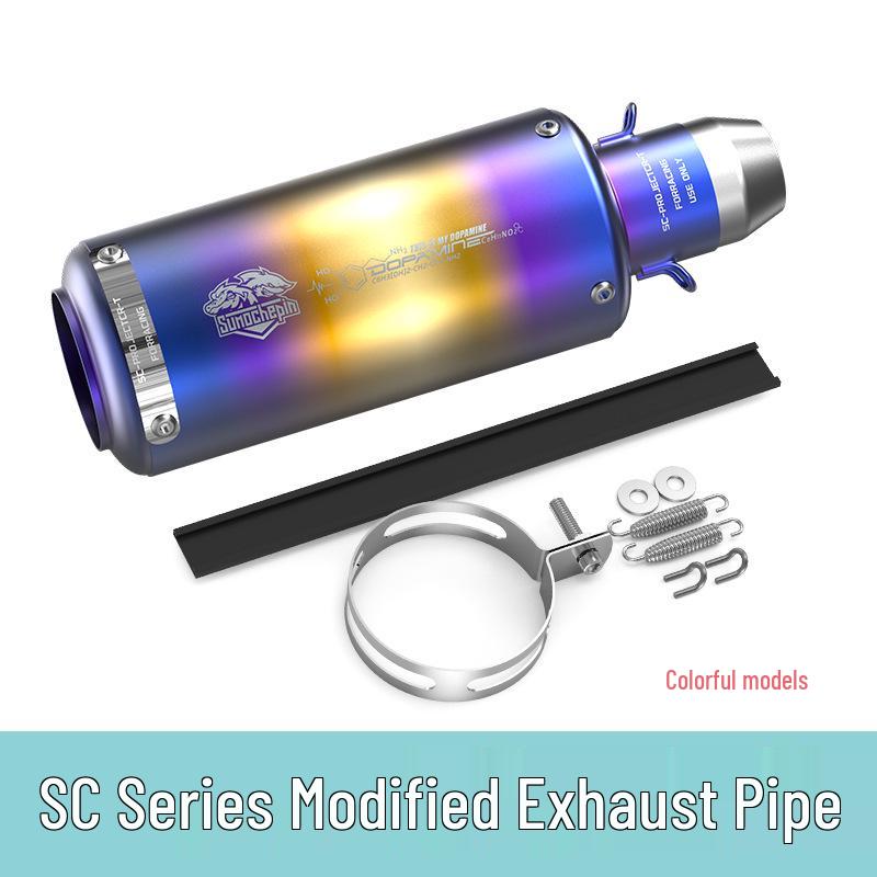 Universal Motorcycle Exhaust for Yamaha, Kawasaki, Honda, CFMOTO 450: SC Street-blasting Full System for Racing