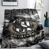 1PC Collingwood Football Club Print Flannel Blanket, High quality All Seasons, Home Decor, Warmth and Comfort, Perfect for Christmas Gifts
