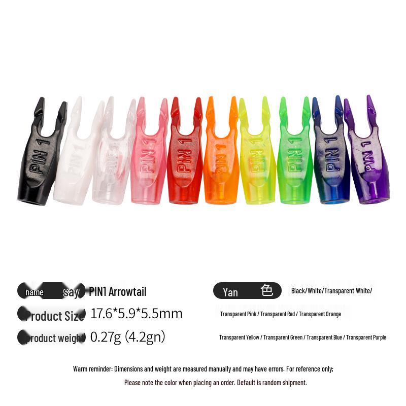 Multicolor Anti-Nail Plastic Arrow Nock with Inner Insert and Outer Wrap, Various Specifications Available.