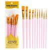 10pcs/sest Professional Artist Nylon Paint Brush Set Watercolor Painting Brushes New Colors
