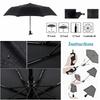 Elegantes schwarzes Kompakt-Regenschirm mit 10 Speichen und automatischer Öffnungs- und Schließfunktion