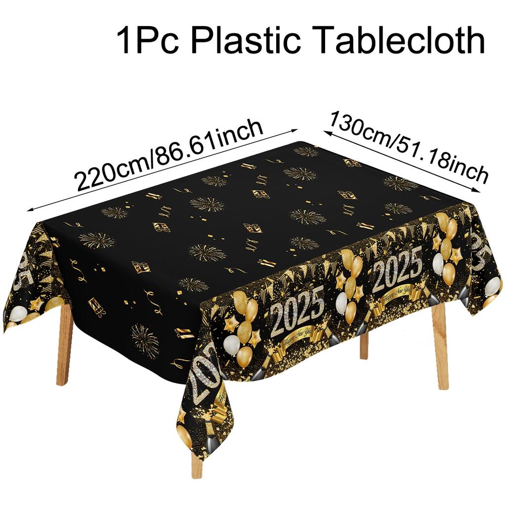 Christmas Disposable Tablecloth Christmas Decorations for Home 2026 Table Cover Navidad Noel New Year Gifts Dining Table Decor
