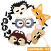10/12pcs Cute Animal Jungle Animal Felt Mask Cartoon Forest Animal Masks  Ress-Up Party Accessory